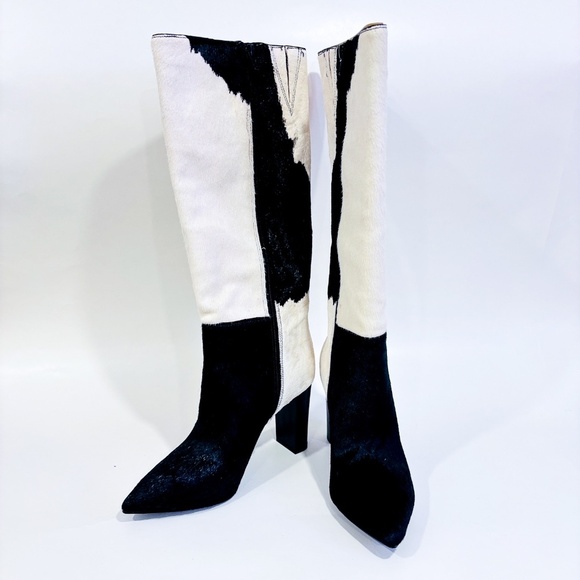 I.N.C. INTERNATIONAL CONCEPTS – Palmina calf hair dress boots | Black & white * - Picture 7 of 8